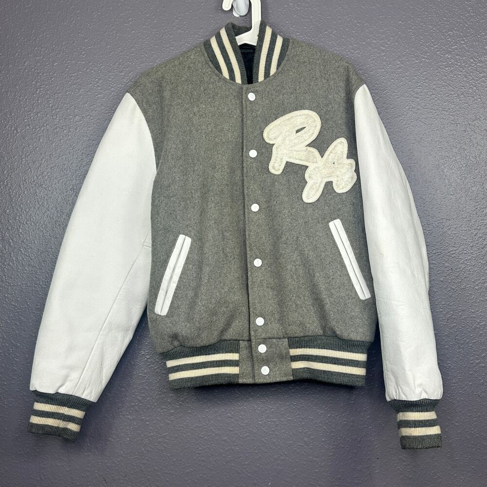 Stewart Strauss Varsity Jacket Size Small Gray Renegade Attire